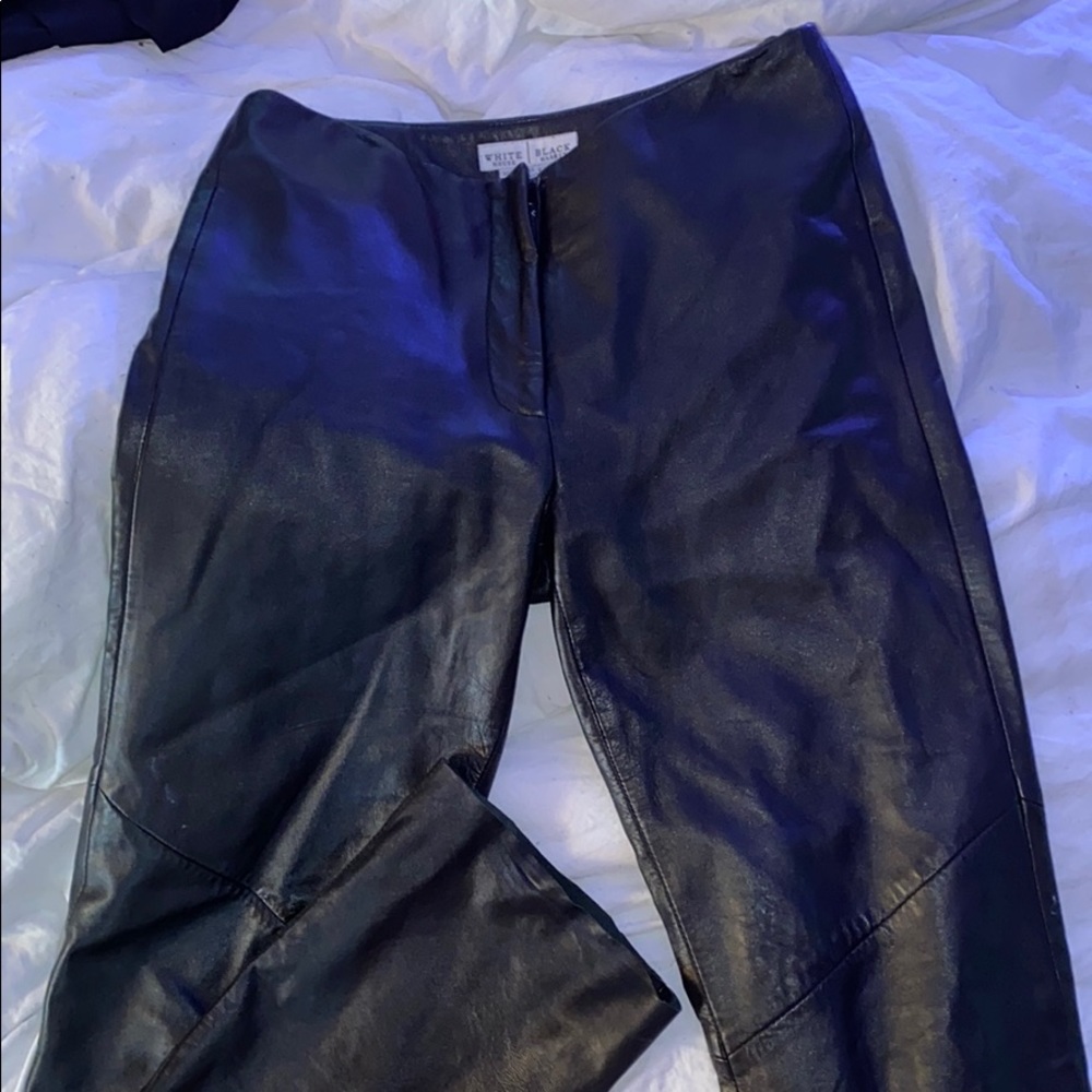 Genuine leather pants